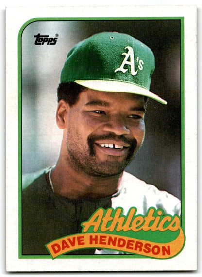 1989 Topps Dave Henderson Oakland Athletics #527