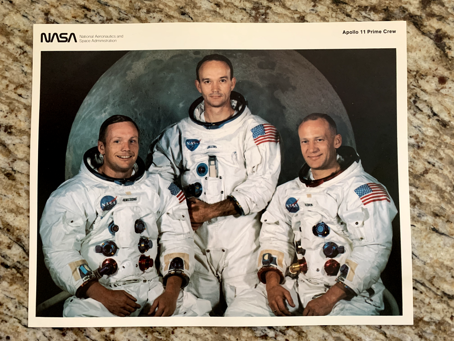 Apollo 11 astronauts crew official litho