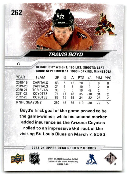 2023-24 Upper Deck Travis Boyd Arizona Coyotes #262