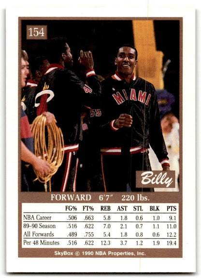 1990-91 SkyBox Billy Thompson Miami Heat #154