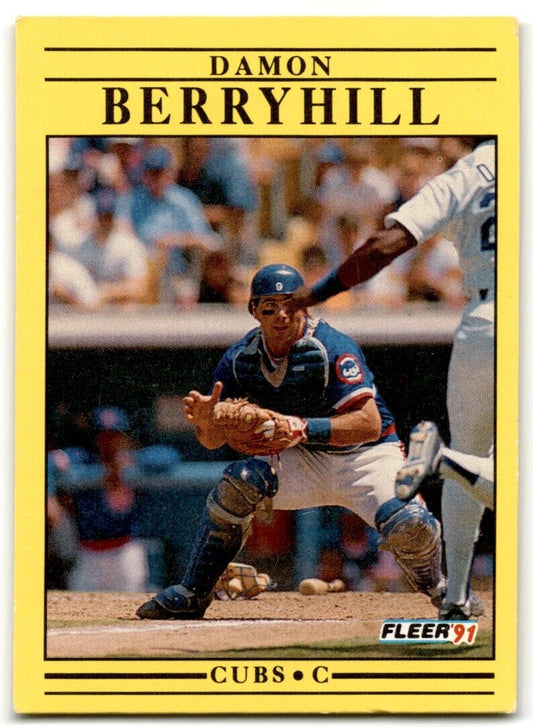 1991 Fleer Damon Berryhill Chicago Cubs #414