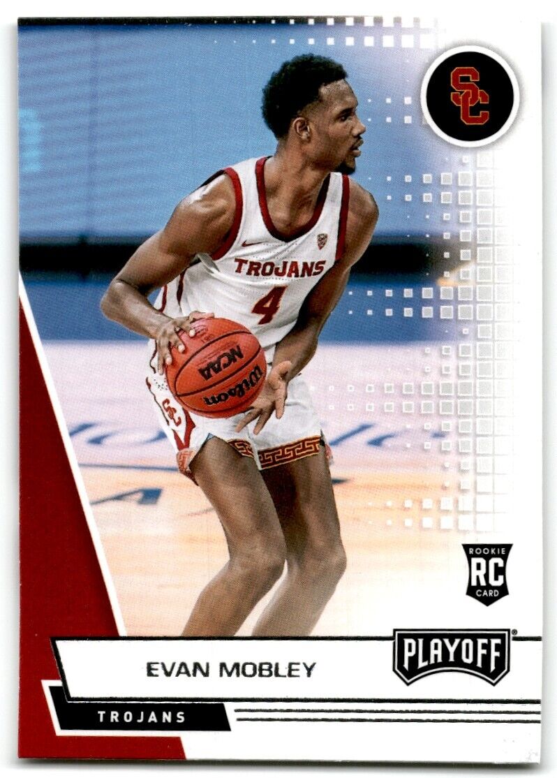 2021-22 Panini Chronicles Playoff Draft Picks Evan Mobley USC Trojans #353