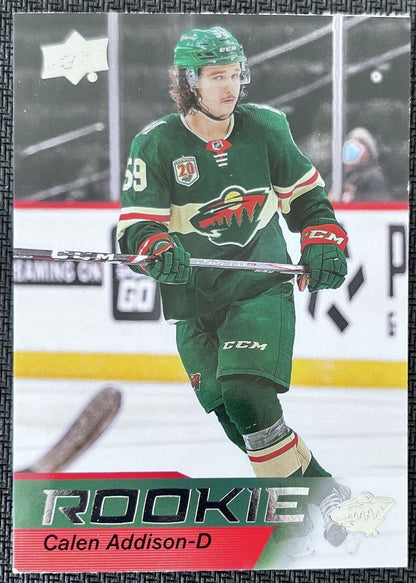 2021-22 Upper Deck NHL Star Rookie Calen Addison Rookie Minnesota Wild #9