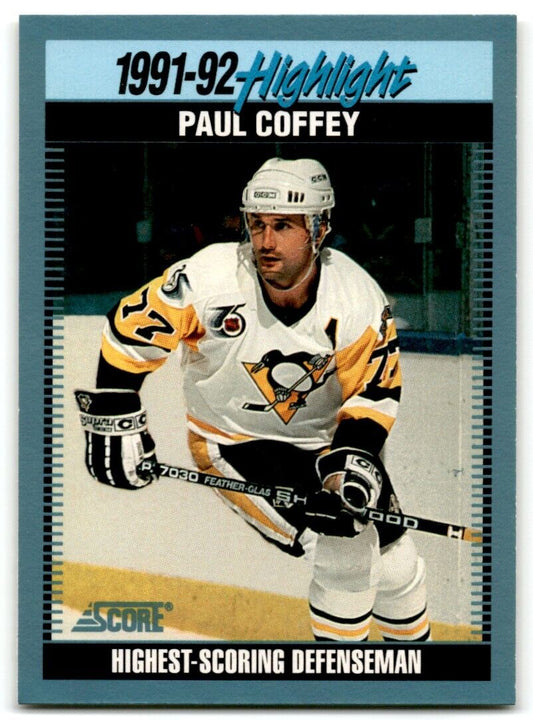 1992-93 Score Paul Coffey Pittsburgh Penguins #441