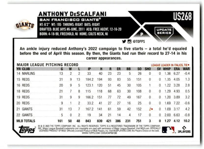 2023 Topps Update Anthony DeScalfani San Francisco Giants #US268