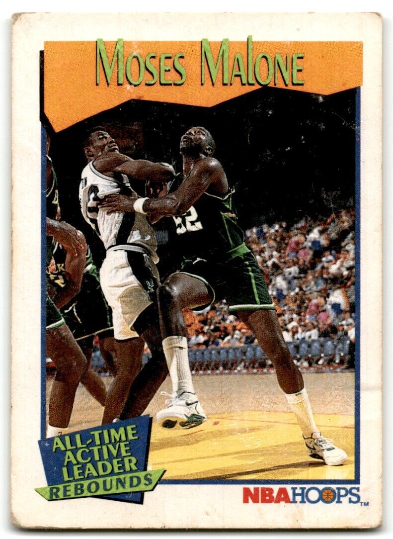 1991-92 Hoops Moses Malone Milwaukee Bucks #537