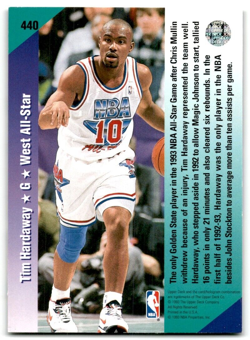 1992-93 Upper Deck Tim Hardaway Golden State Warriors #440