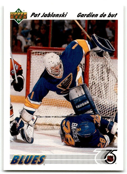 1991-92 Upper Deck Pat Jablonski Rookie St. Louis Blues #107