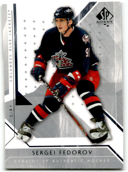 2006-07 SP Authentic Sergei Fedorov Columbus Blue Jackets #74