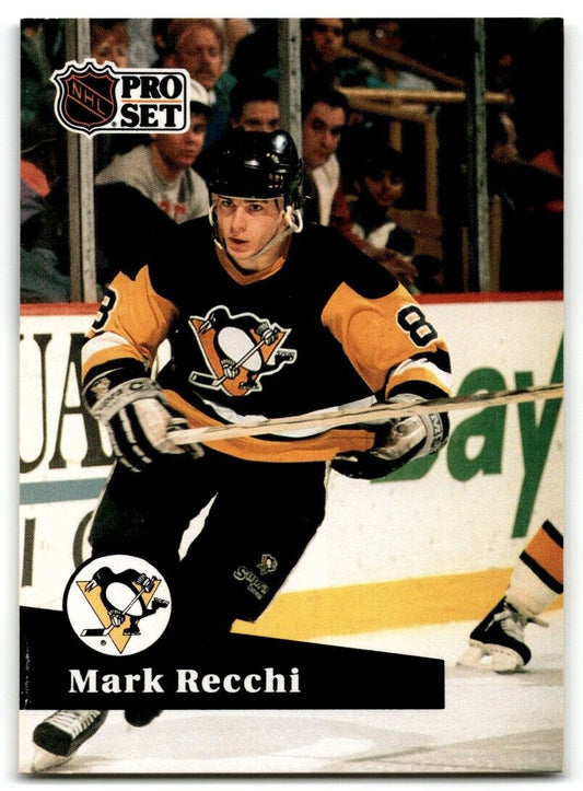 1991-92 Pro Set French Mark Recchi Pittsburgh Penguins #184