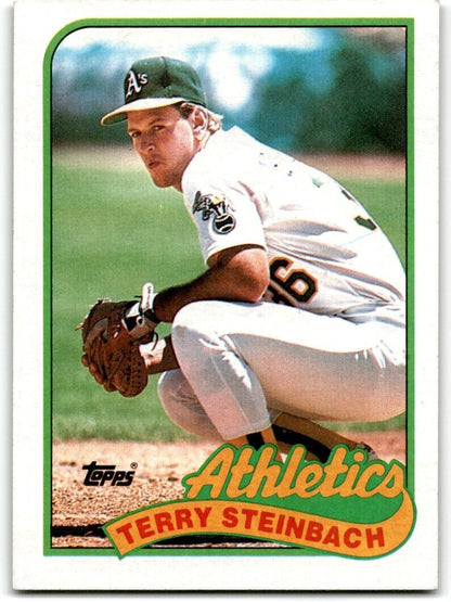 1989 Topps Terry Steinbach Oakland Athletics #725