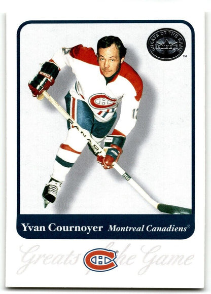 2001-02 Fleer Greats of the Game Yvan Cournoyer Montreal Canadiens #25