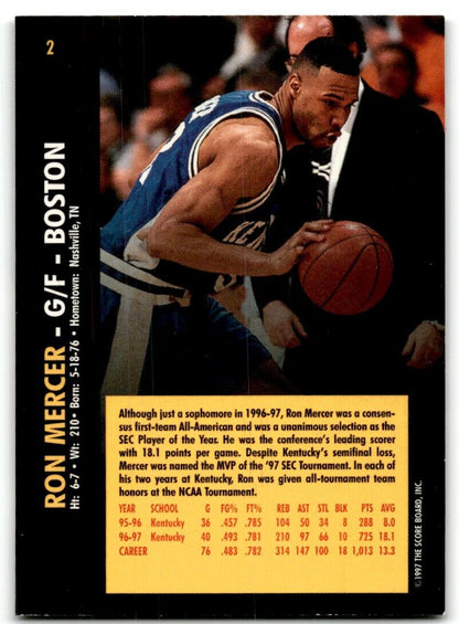 1997-98 Score Board Rookies Ron Mercer Kentucky Wildcats #2