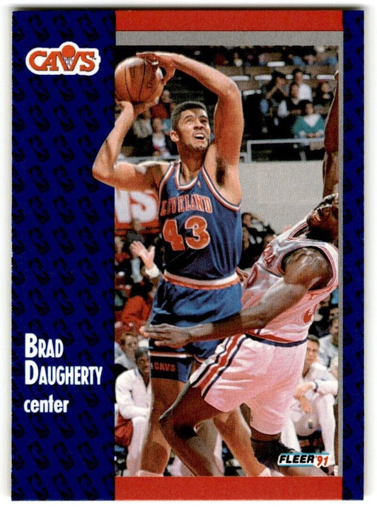 1991-92 Fleer Brad Daugherty Cleveland Cavaliers #34