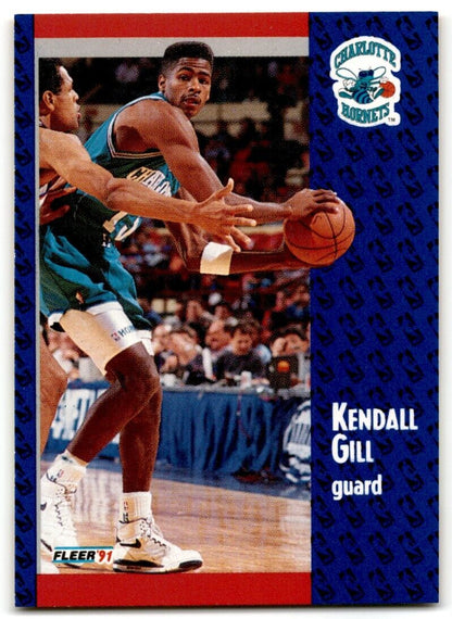 1991-92 Fleer Kendall Gill Charlotte Hornets #20