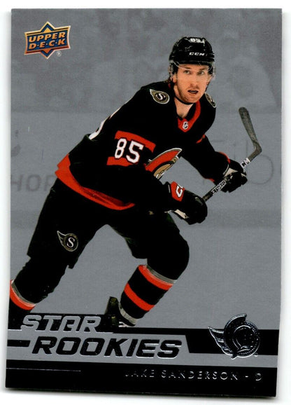 2022-23 Upper Deck Star Rookies Jake Sanderson Rookie Ottawa Senators #7