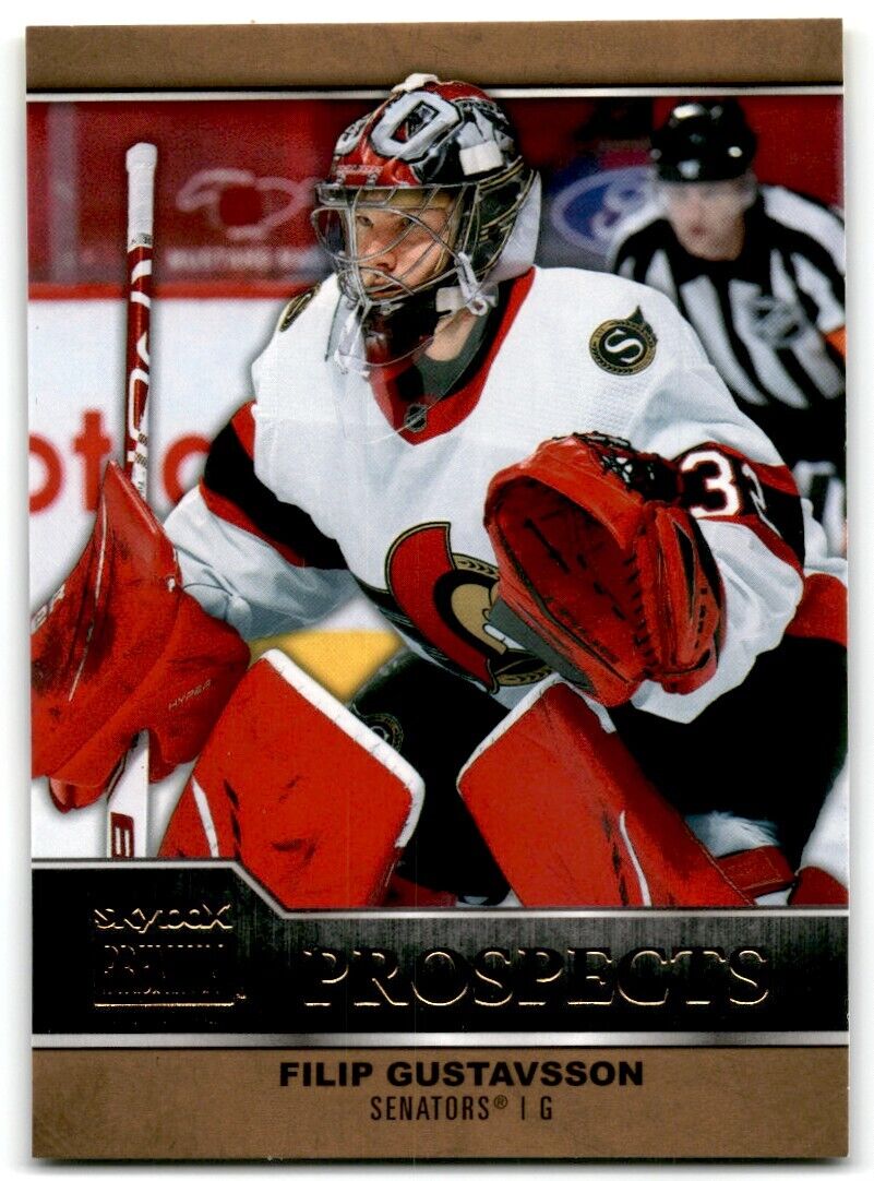 2021-22 Skybox Metal Universe Premium Prospects Filip Gustavsson Rookie Ottawa