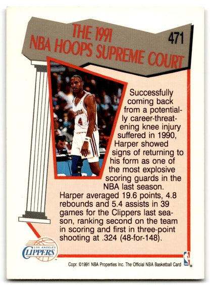 1991-92 Hoops Ron Harper Los Angeles Clippers #471