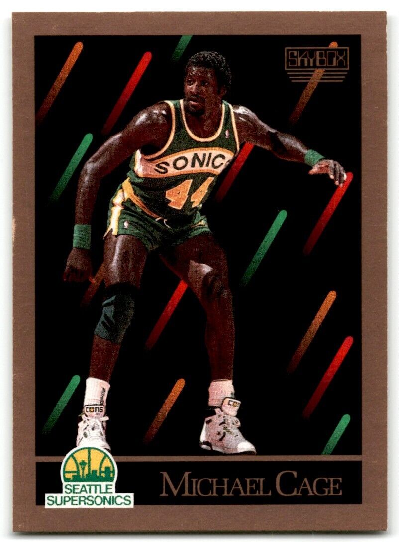 1990-91 SkyBox Michael Cage Seattle SuperSonics #264