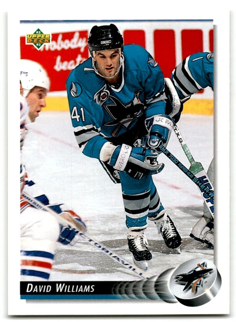 1992-93 Upper Deck David Williams San Jose Sharks #51