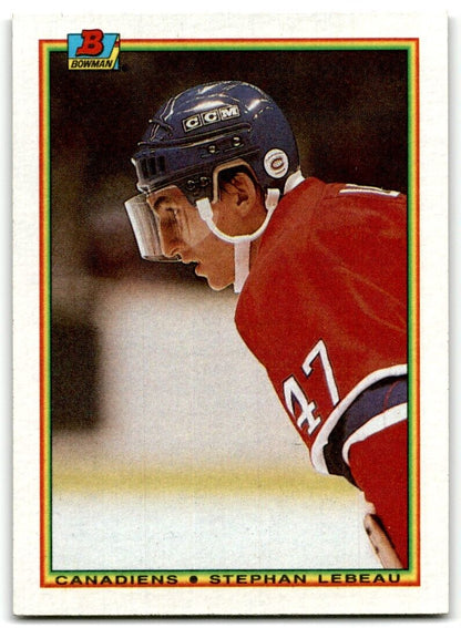 1990-91 Bowman Stephan Lebeau Rookie Montreal Canadiens #53