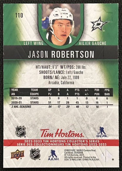 2022-23 Upper Deck Tim Horton Jason Robertson Dallas Stars #110