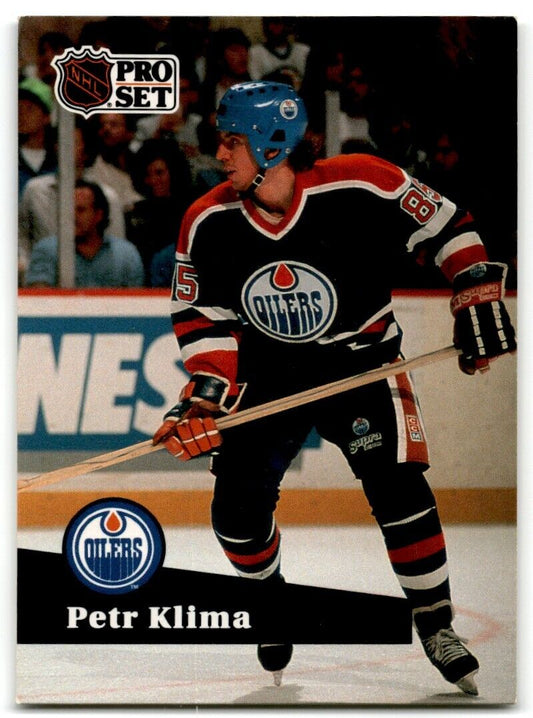 1991-92 Pro Set French Petr Klima Edmonton Oilers #72