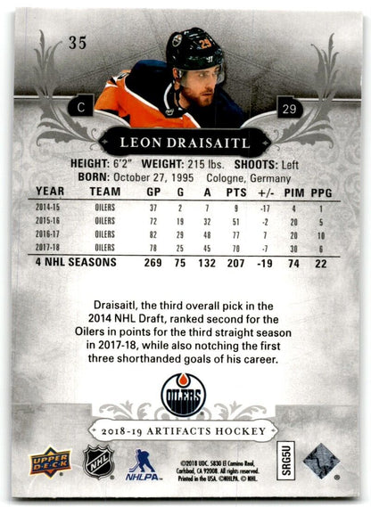 2018-19 Upper Deck Artifacts Leon Draisaitl Edmonton Oilers #35