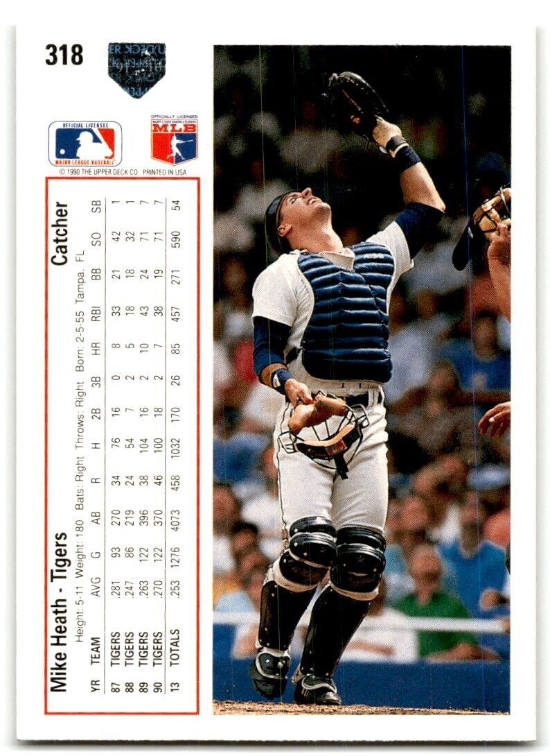 1991 Upper Deck Mike Heath Detroit Tigers #318