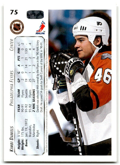 1992-93 Upper Deck Kimbi Daniels Philadelphia Flyers #75