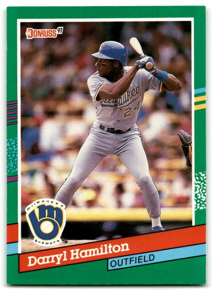 1991 Donruss Darryl Hamilton Milwaukee Brewers #517