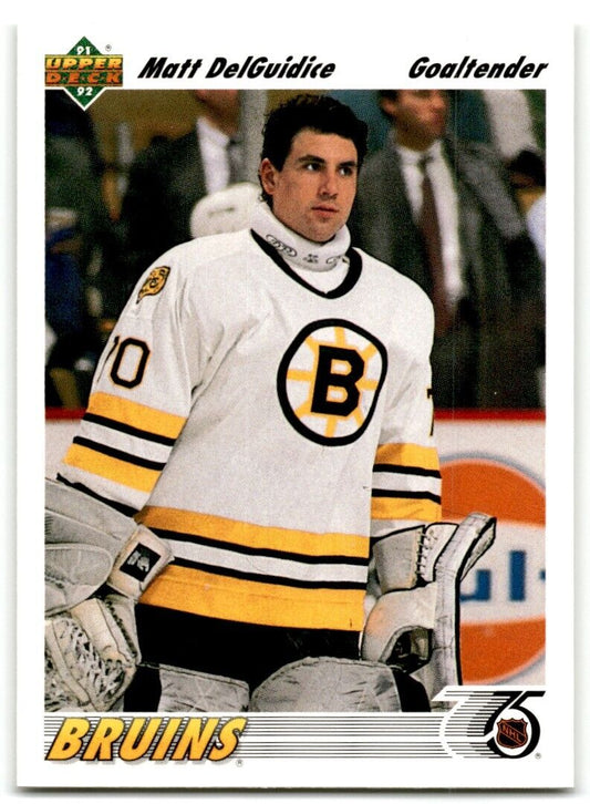 1991-92 Upper Deck Matt DelGuidice Rookie Boston Bruins #463