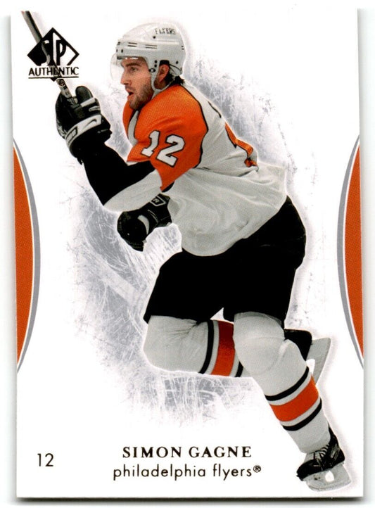 2007-08 SP Authentic Simon Gagne Philadelphia Flyers #2