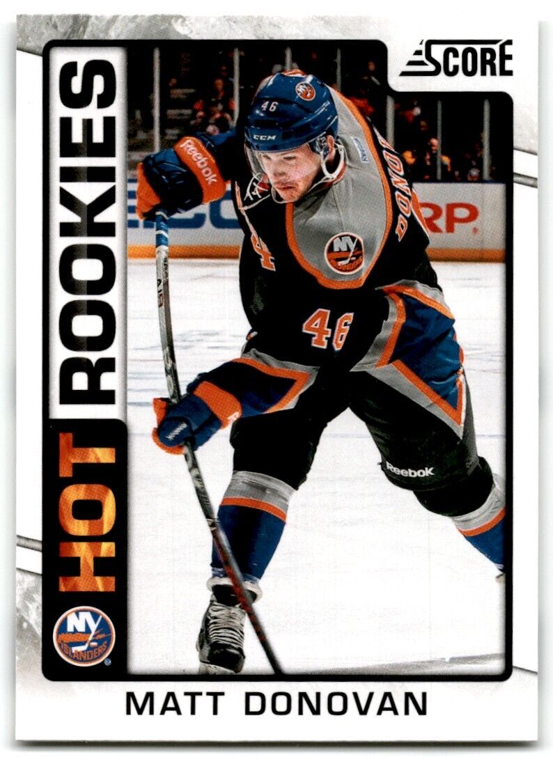 2012-13 Score Hot Rookie Matt Donovan Rookie New York Islanders #532