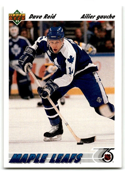 1991-92 Upper Deck French Dave Reid Toronto Maple Leafs #217