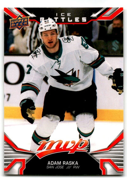 2022-23 Upper Deck MVP Ice Battles Adam Raska Rookie San Jose Sharks #230