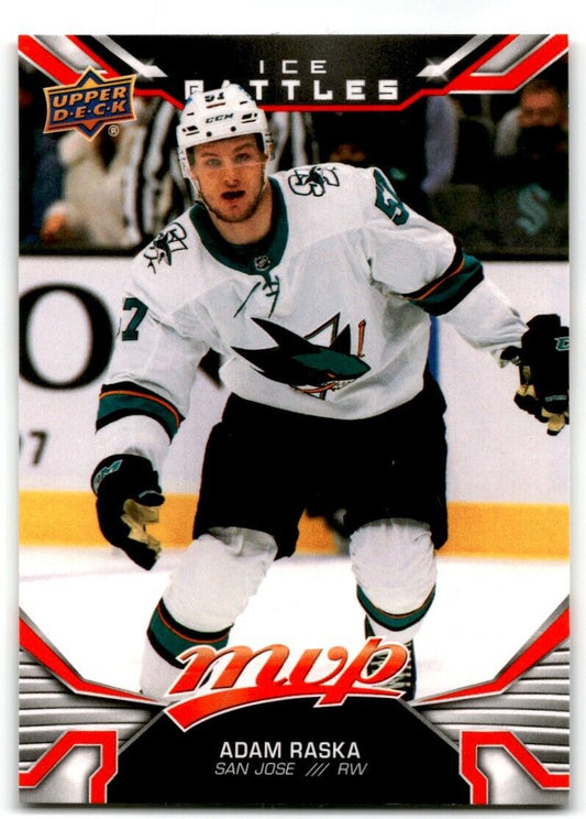 2022-23 Upper Deck MVP Ice Battles Adam Raska Rookie San Jose Sharks #230