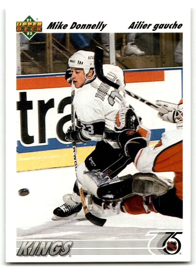 1991-92 Upper Deck French Mike Donnelly Rookie Los Angeles Kings #420