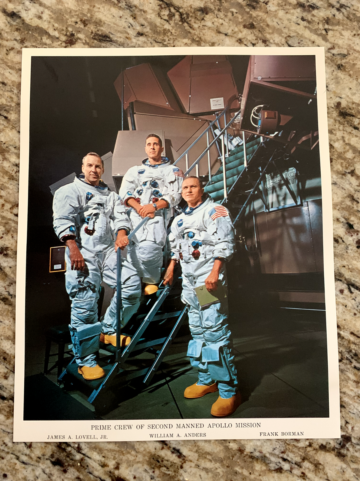 Apollo 8 astronauts crew official litho