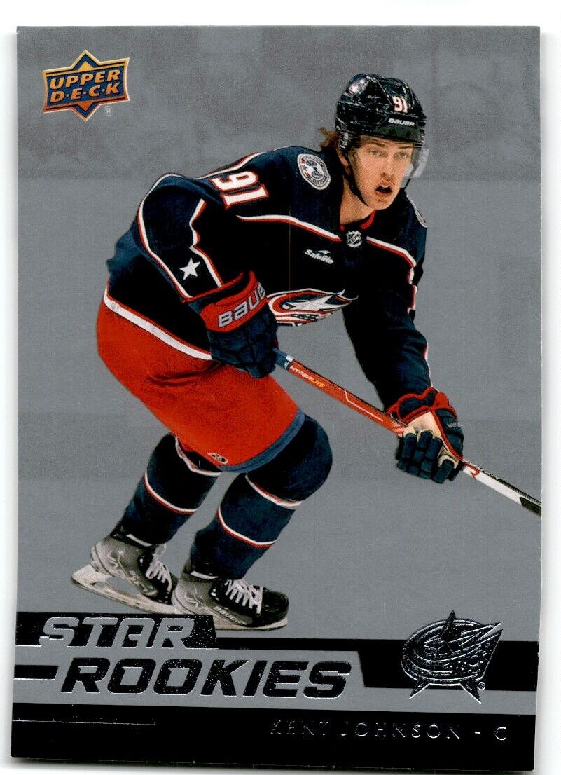 2022-23 Upper Deck Star Rookies Kent Johnson Rookie Columbus Blue Jackets #6