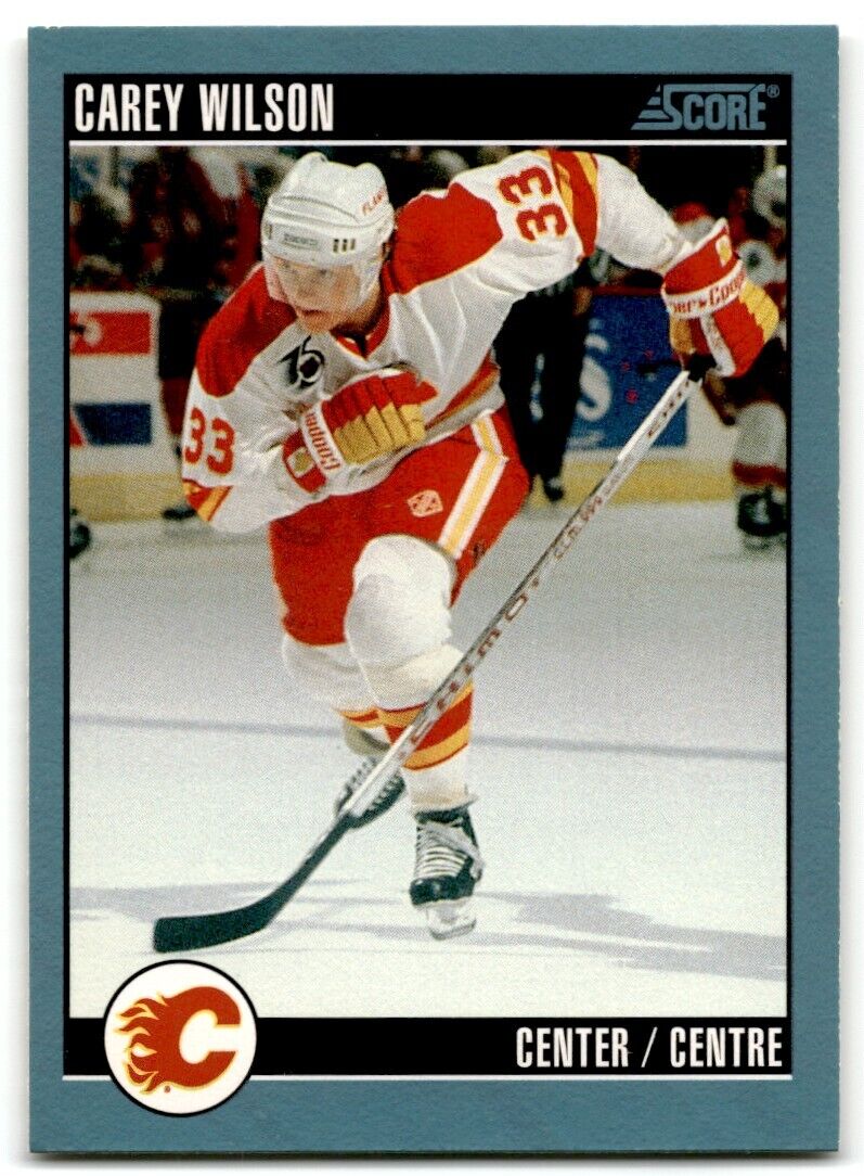 1992-93 Score Carey Wilson Calgary Flames #127