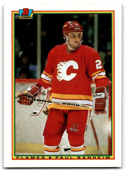 1990-91 Bowman Paul Ranheim Rookie Calgary Flames #100