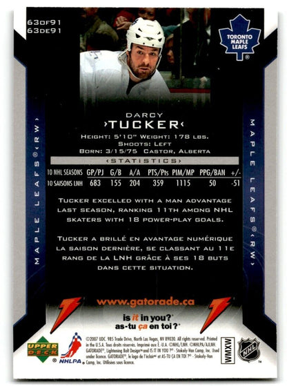 2006-07 Upper Deck Gatorade Darcy Tucker Toronto Maple Leafs #182