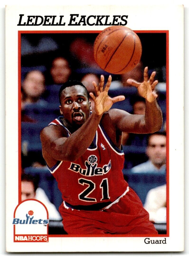 1991-92 Hoops Ledell Eackles Washington Bullets #213