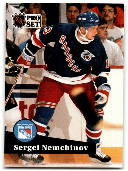 1991-92 Pro Set Sergei Nemchinov New York Rangers #441