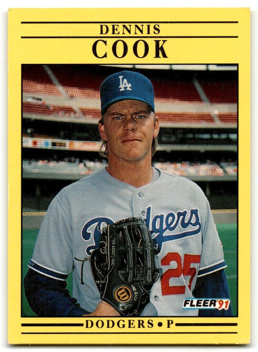 1991 Fleer Dennis Cook Los Angeles Dodgers #196