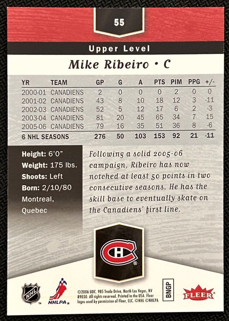 2006-07 Flair Showcase Mike Ribeiro Montreal Canadiens #55