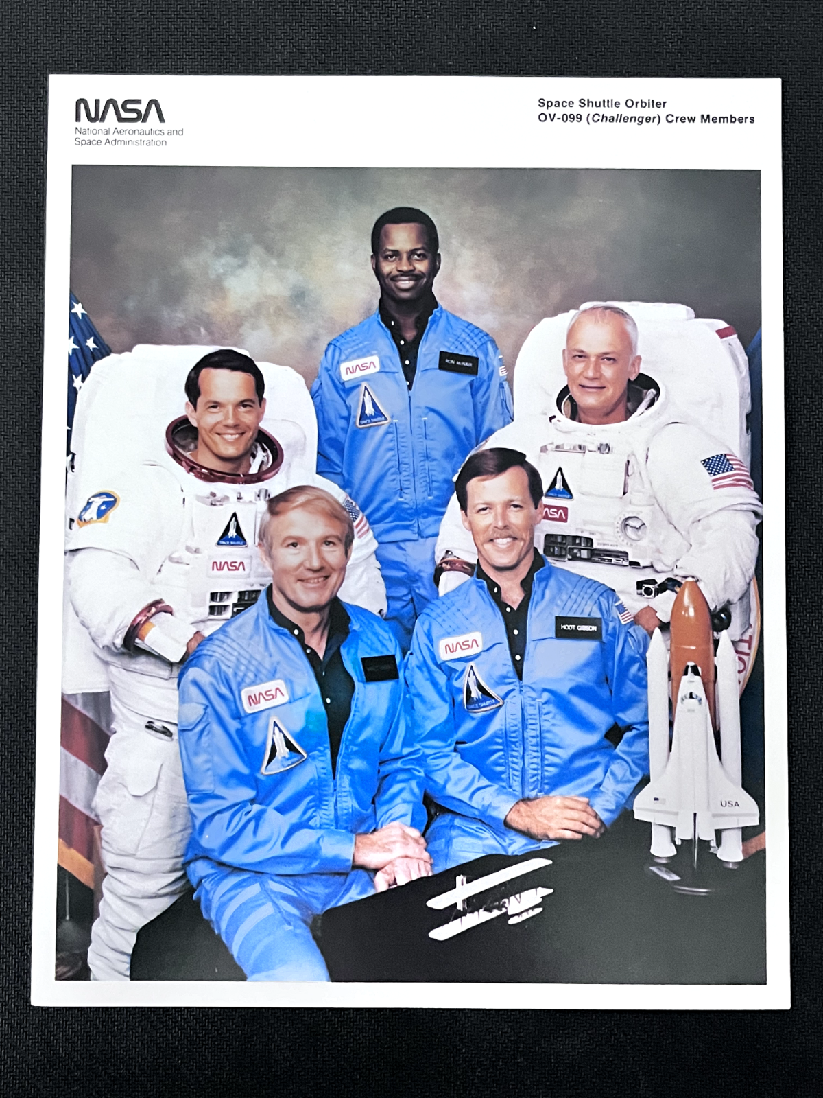 NASA Space Shuttle Mission STS-41-B crew litho ORIGINAL version