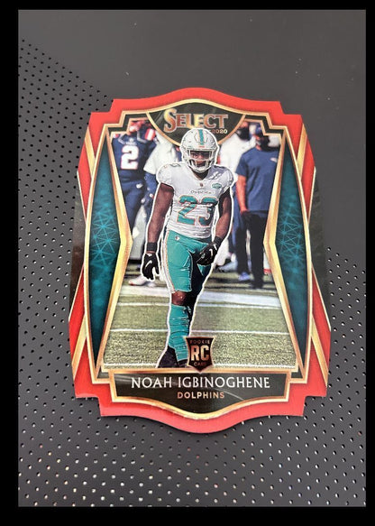 2020 Panini Select red Noah Igbinoghene Rookie Miami Dolphins #193 Die-Cut