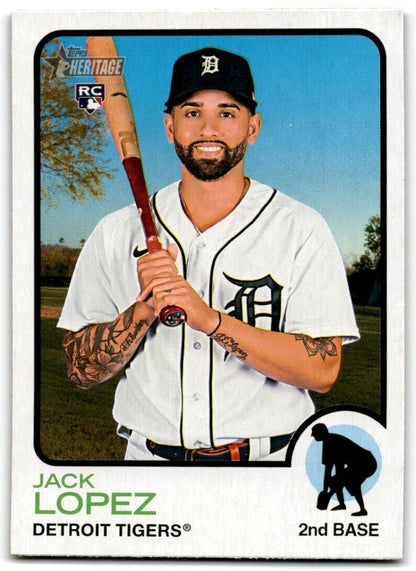 2022 Topps Heritage Jack Lopez Rookie Detroit Tigers #606